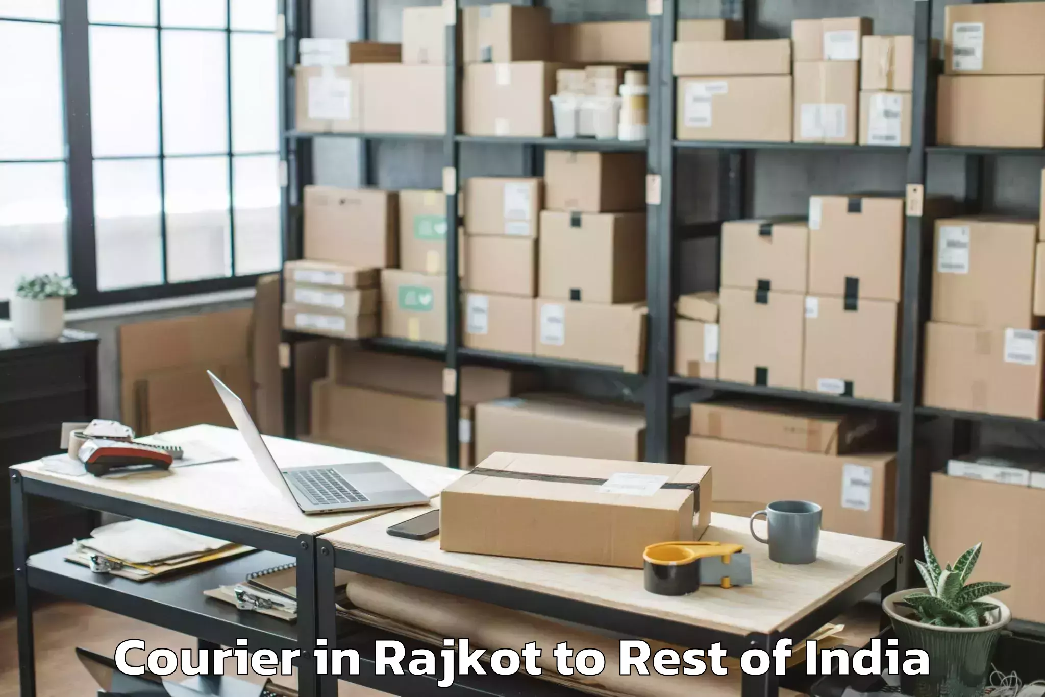 Leading Rajkot to Pulwama Courier Provider